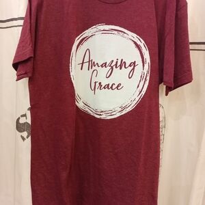 Alstyle‎ Maroon Tee with White Graphic